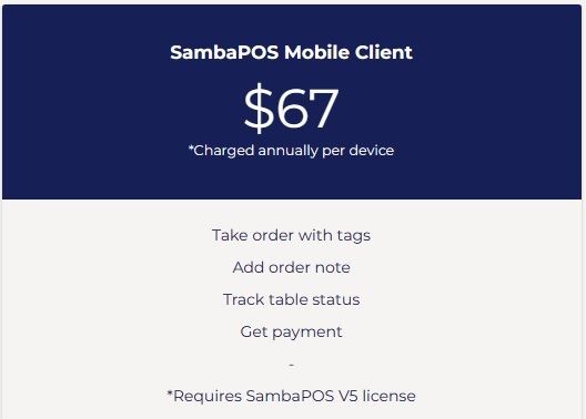 Never miss an order with SambaPOS Mobile Client for Android and iOS and Web